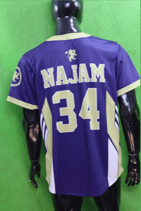 "Front and back view of Ultimate GameDay Baseball Jersey – designed for comfort and performance" 