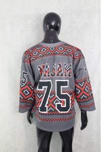 "Custom Helder Sports hockey uniform with team logo"

