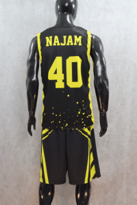 Elite Basketball Uniform 2025 – Front and back view of custom team jersey and shorts

