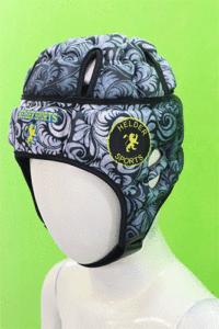 "Adjustable rugby headgear with foam padding for maximum safety and comfort" 