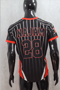 baseball Jersey 2025 in red and white – breathable polyester sportswear for teams" 