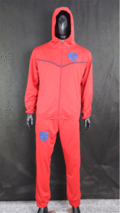 Athlete wearing Tracksuit Uniform 2025 during warm-up session" 