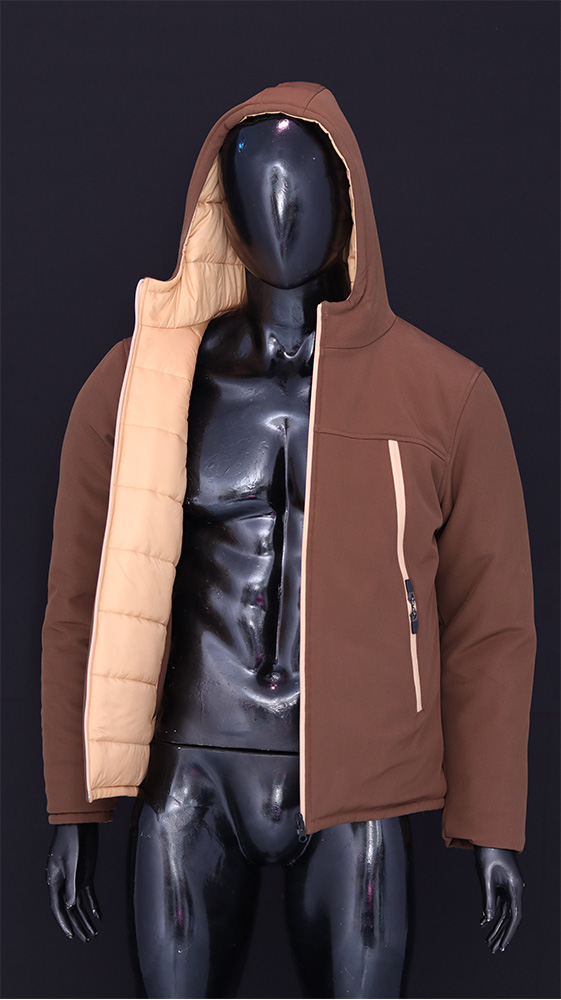 Men’s Brown Reversible Hoodie – Dual Shade Light & Dark Brown (2025)