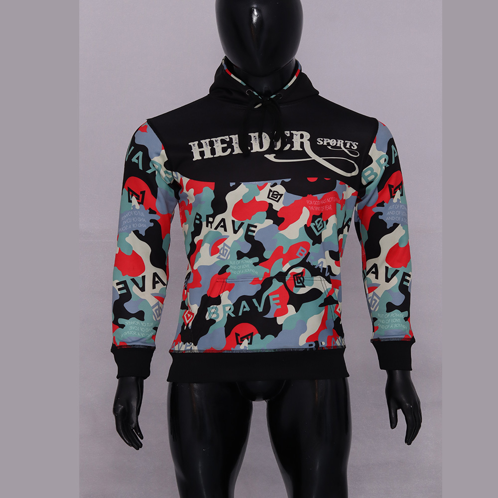 Pullover Hoodie by Helder Sports 2025 – Multicolor Camo Style for Ultimate Comfort & Performance