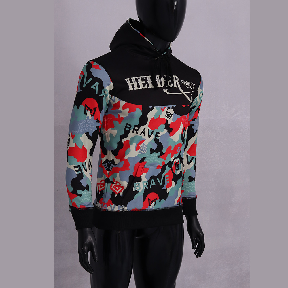 Pullover Hoodie by Helder Sports 2025 – Multicolor Camo Style for Ultimate Comfort & Performance